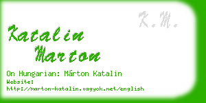 katalin marton business card