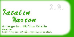 katalin marton business card